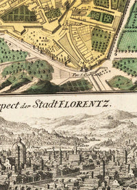 Old Map of Florence Firenze 1731 Vintage Map of Florence  | Vintage Map Wall Art Print