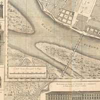 Old Map of Lyon France 1740 Vintage Map of Lyon | Vintage Map Wall Art Print