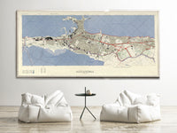 Alexandria Egypt Vintage Map Old Map  | Vintage Map Wall Art Print