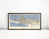 Alexandria Egypt Vintage Map Old Map  | Vintage Map Wall Art Print