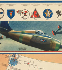 Defense Map of United States America 1942 Mobilization of our Military and Economic Resources | Wall Map Print