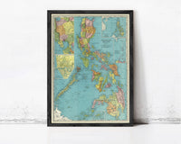 Old Map of Philippine Islands Philippines 1903  | Vintage Map Wall Art Print