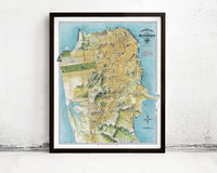 Old Map of San Francisco 1912 The Chevalier Map of San Francisco Vintage Map | Vintage Map Wall Art Print | Large Map Print