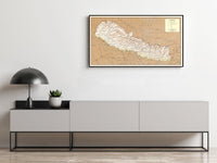 Old Map of Nepal 1968 Vintage Map of Nepal | Vintage Map Wall Art Print