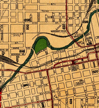Old Map of Fort Wayne Indiana 1919 Vintage Map | Vintage Map Wall Art Print