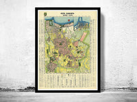 Old Map of Jakarta Batavia Indonesia Vintage Map | Vintage Map Wall Art Print