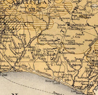Old Map of Guatemala 1902 Vintage Map | Vintage Map Wall Art Print