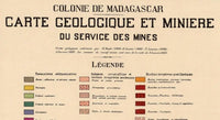 Old Map of Madagascar 1929 Vintage Map | Vintage Map Wall Art Print