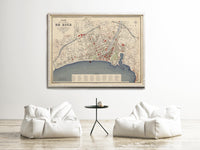 Old Map of Nice France 1882 Vintage Map  | Vintage Map Wall Art Print