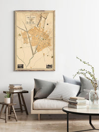 Old map of Cuzco Peru 1900 Vintage Map | Vintage Map Wall Art Print