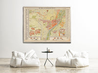 Old Map of Munich Munchen Germany 1890 Vintage Map | Vintage Map Wall Art Print