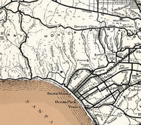 Old Map of Los Angeles 1926 Vintage Map | Vintage Map Wall Art Print