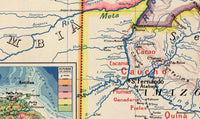 Old Map of Venezuela 1929 Vintage Map | Vintage Map Wall Art Print