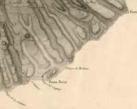 Old Map of Tenerife Canary Islands 1831 Vintage Map | Vintage Map Wall Art Print