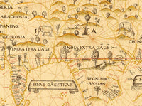 Old Map of the World 1529 Old Map of the World Vintage Map | World Map Gift World Map Print | Vintage World Map | World Map Wall Art