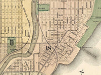 Old Map of Milwaukee 1893 Vintage map  | Vintage Map Wall Art Print