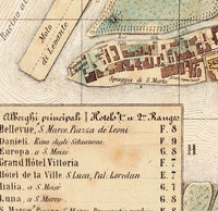 Old Map of Venice Venetia Venezia 1876 Vintage Map of Venice | Vintage Map Wall Art Print