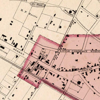 Old Map of Charlottesville VA 1877 Vintage Map | Vintage Map Wall Art Print