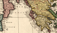 Old Map of Mediterranean Sea 1700 Vintage Map | Vintage Map Wall Art Print
