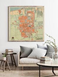 Old Map of The Hague Den Haag 1889 Vintage Map | Vintage Map Wall Art Print