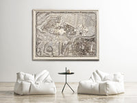 Old Map of Vatican Rome Italy 1748 Vintage Map of Vatican City | Vintage Map Wall Art Print