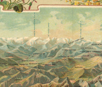 Old Map of Cote D Azur France 1925 Vintage Map | Vintage Map Wall Art Print