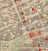 Old Map of Nice France 1882 Vintage Map  | Vintage Map Wall Art Print