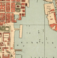 Old Map of Oslo Norway 1901 Vintage Map Oslo | Vintage Map Wall Art Print