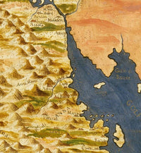 Old Map of Middle East Arabian Peninsula 1565 Vintage Map | Vintage Map Wall Art Print