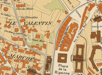 Old Map of Lausanne Switzerland Suisse 1850 Vintage Map | Vintage Map Wall Art Print