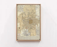 Old Map of Atlanta City Vintage Map  | Vintage Map Wall Art Print