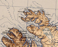 Vintage Map of Iceland Islandia Vintage Map Iceland | Vintage Map Wall Art Print