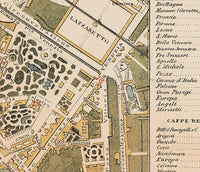 Old Map of Milan Milano 1871  Italy  | Vintage Map Wall Art Print