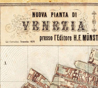 Old Map of Venice Venetia Venezia 1876 Vintage Map of Venice | Vintage Map Wall Art Print
