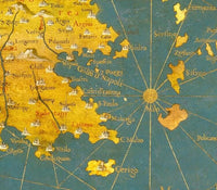 Old Map of Greece 1585 Vintage Map | Vintage Map Wall Art Print