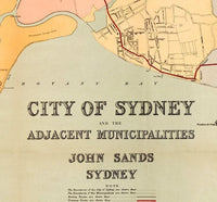 Old Map of Sydney and Suburbs 1903 Australia Vintage Map | Vintage Map Wall Art Print