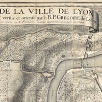 Old Map of Lyon France 1740 Vintage Map of Lyon | Vintage Map Wall Art Print