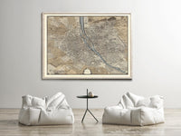 Old Map of Paris 1739 Turgot Map Vintage Map of Paris | Vintage Map Wall Art Print