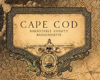 Old Map of Cape Cod 1931 Massachusetts Vintage Map | Vintage Map Wall Art Print