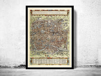 Old Map of Rome Italy 1580 Vintage Map of Rome | Vintage Map Wall Art Print