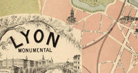 Old Map of Lyon France 1894 Vintage Map of Lyon | Vintage Map Wall Art Print