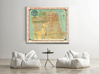 Old Map of San Francisco 1896 Vintage Map San Francisco | Vintage Map Wall Art Print