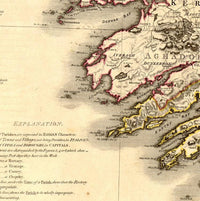 Old Map of Ireland 1797 Vintage Map of Ireland Gift | Vintage Map Wall Art Print