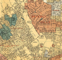 Old Map of Los Angeles 1938 Vintage Map | Vintage Map Wall Art Print