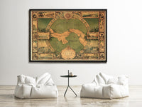 Old Map of Panama Canal Zone 1930 Vintage Map Panama | Vintage Map Wall Art Print