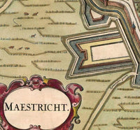 Old Map of Maastricht Netherlands 1657  | Vintage Map Wall Art Print