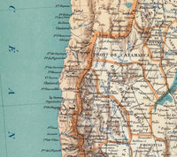 Old Map of Argentina 1888 Vintage Map | Vintage Map Wall Art Print