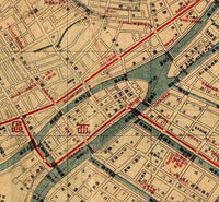 Old Map of Osaka Japan 1913 Vintage Map | Vintage Map Wall Art Print