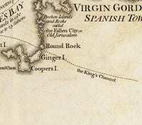 Old Map of Virgin Islands 1775 Vintage Map | Vintage Map Wall Art Print