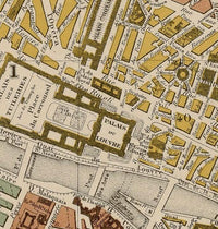 Old Map of Paris 1879 France Vintage Map of Paris  | Vintage Map Wall Art Print